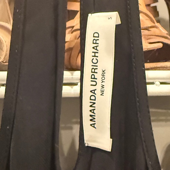 Amanda Uprichard Black (white side stripe) jumpsuit Sz 6 - Picture 2 of 5